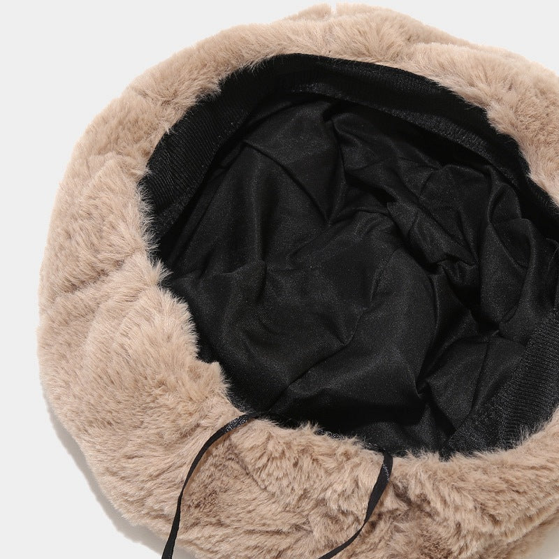 Wholesale Autumn and Winter Plush Thickened Warm Beret